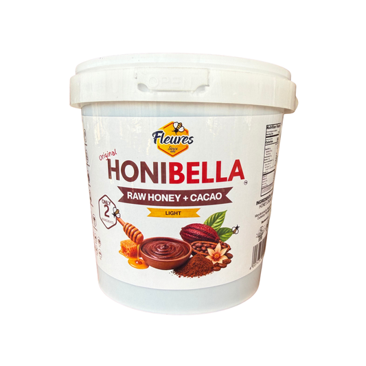 HONIBELLA™ Raw Honey + Cacao Spread – 1.5kg Bulk